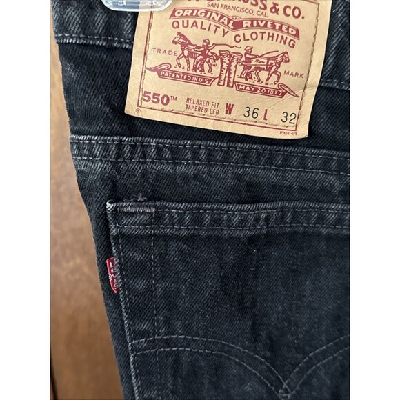 Vintage Levi's Jeans Mens 36x32 Black 550 Relaxed Fit Grunge USA Made Y2K - Picture 3 of 6